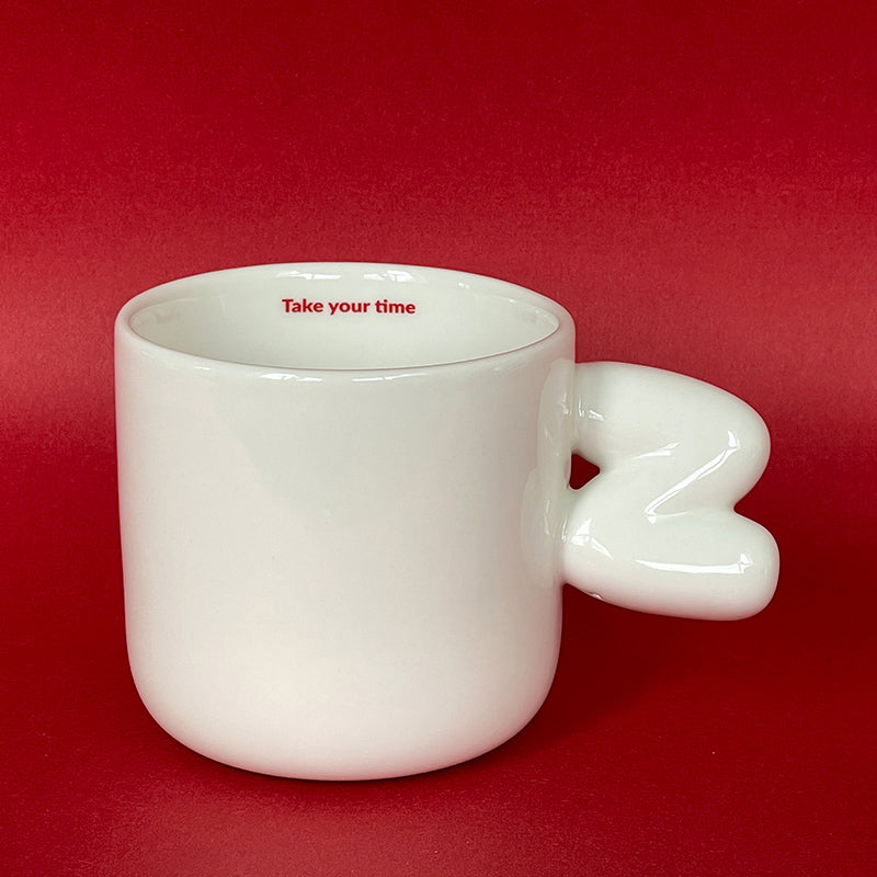 2.0 Letter Mug 胖胖手柄陶瓷馬克杯 字母可選-355ml|12oz