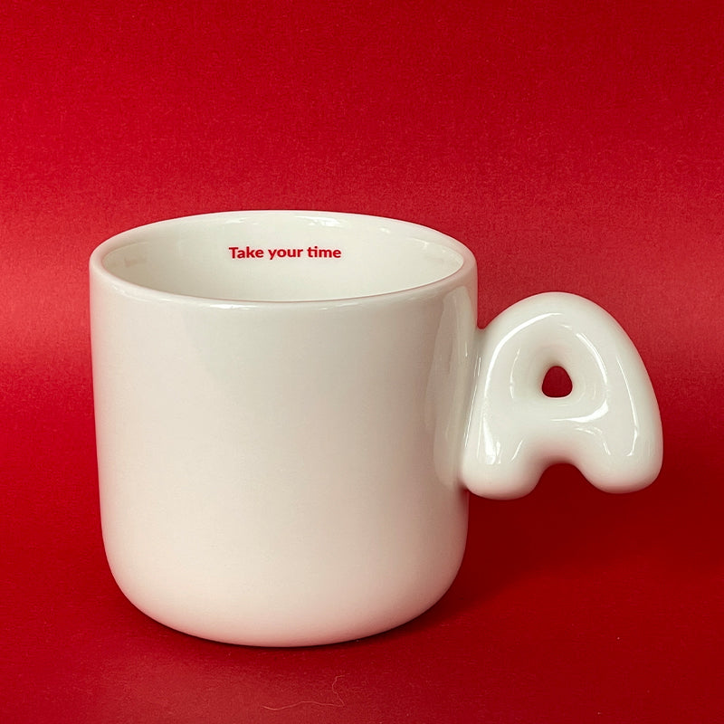 2.0 Letter Mug 胖胖手柄陶瓷馬克杯 字母可選-355ml｜12oz