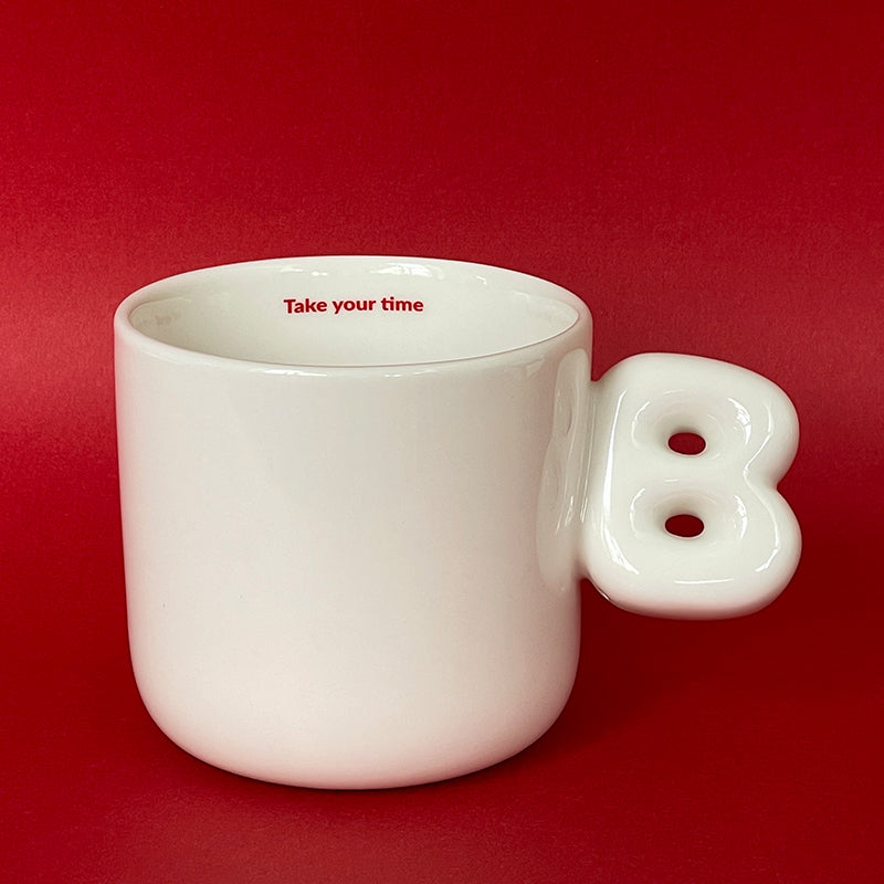 2.0 Letter Mug 胖胖手柄陶瓷馬克杯 字母可選-355ml｜12oz