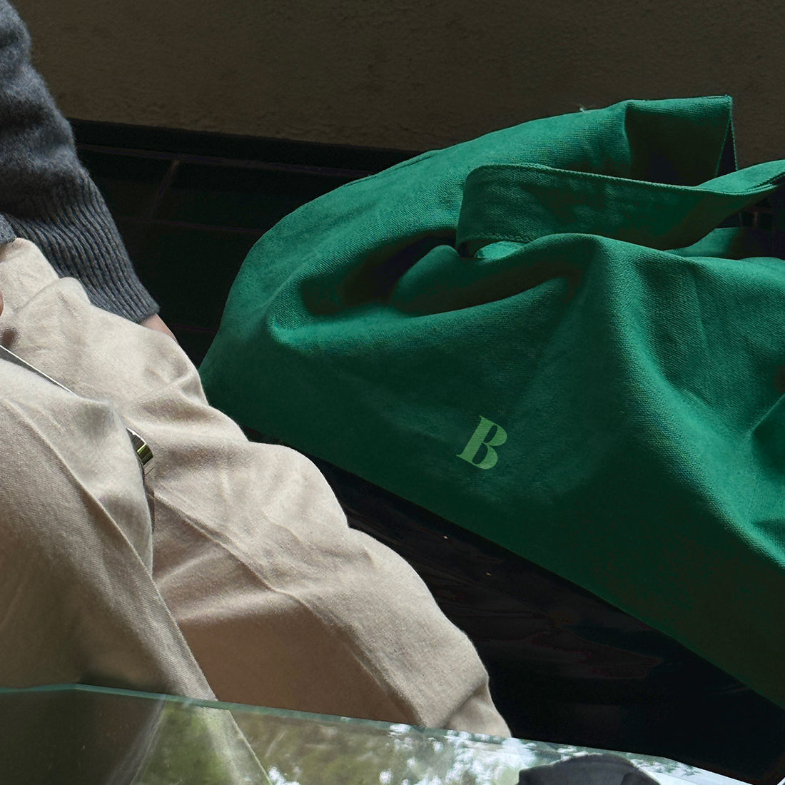 Bigtote 单肩大容量帆布袋 字母可選