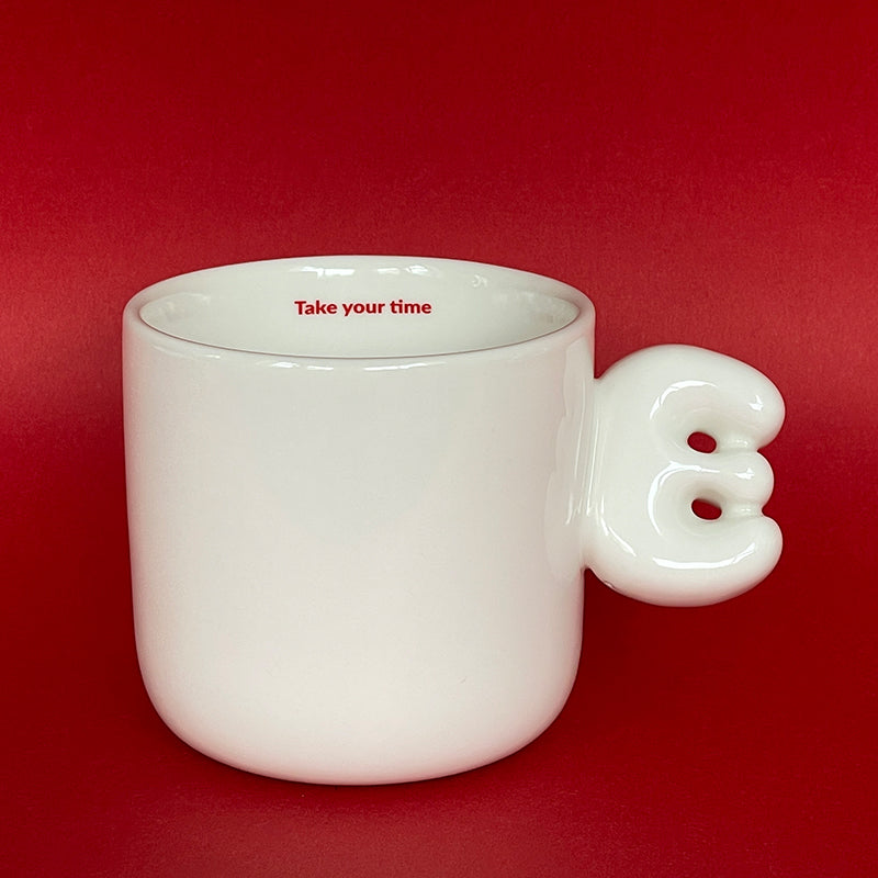 2.0 Letter Mug 胖胖手柄陶瓷馬克杯 字母可選-355ml｜12oz