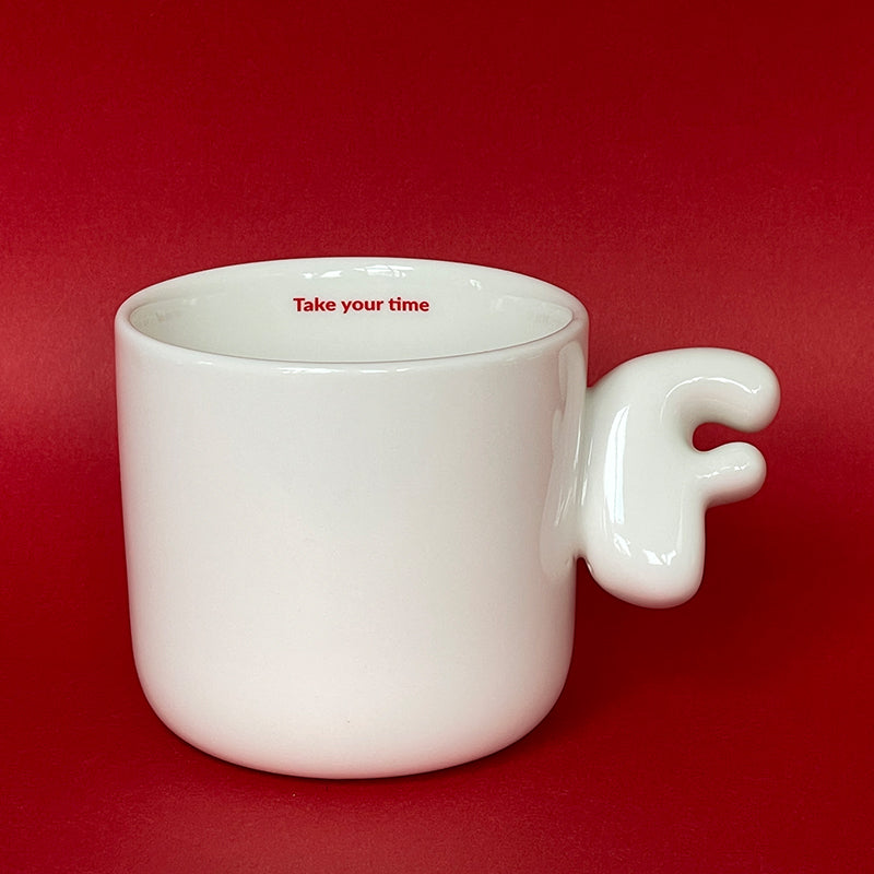 2.0 Letter Mug 胖胖手柄陶瓷馬克杯 字母可選-355ml｜12oz