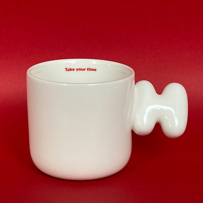 2.0 Letter Mug 胖胖手柄陶瓷馬克杯 字母可選-355ml｜12oz