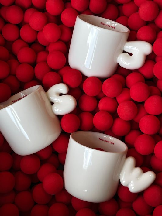 2.0 Letter Mug 胖胖手柄陶瓷馬克杯 字母可選-355ml｜12oz