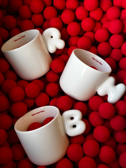 2.0 Letter Mug 胖胖手柄陶瓷馬克對杯禮盒 字母可選-355ml ｜12oz