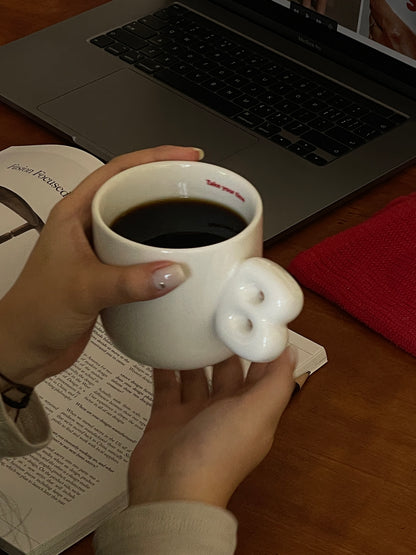 2.0 Letter Mug 胖胖手柄陶瓷馬克杯 字母可選-355ml｜12oz