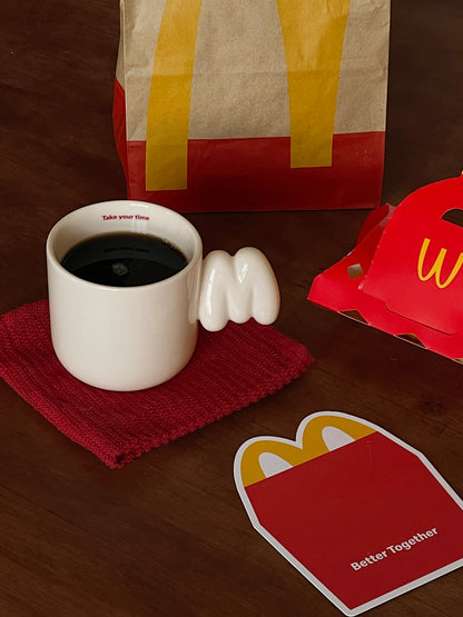 2.0 Letter Mug 胖胖手柄陶瓷馬克杯 字母可選-355ml｜12oz