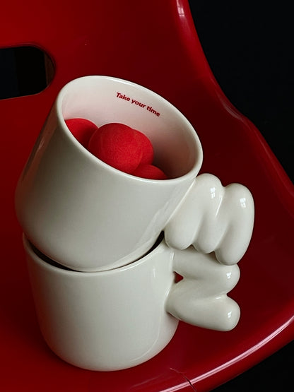 2.0 Letter Mug 胖胖手柄陶瓷馬克杯 字母可選-355ml｜12oz