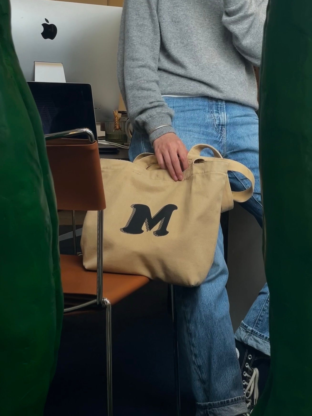 Totebag 单肩帆布袋 字母可選