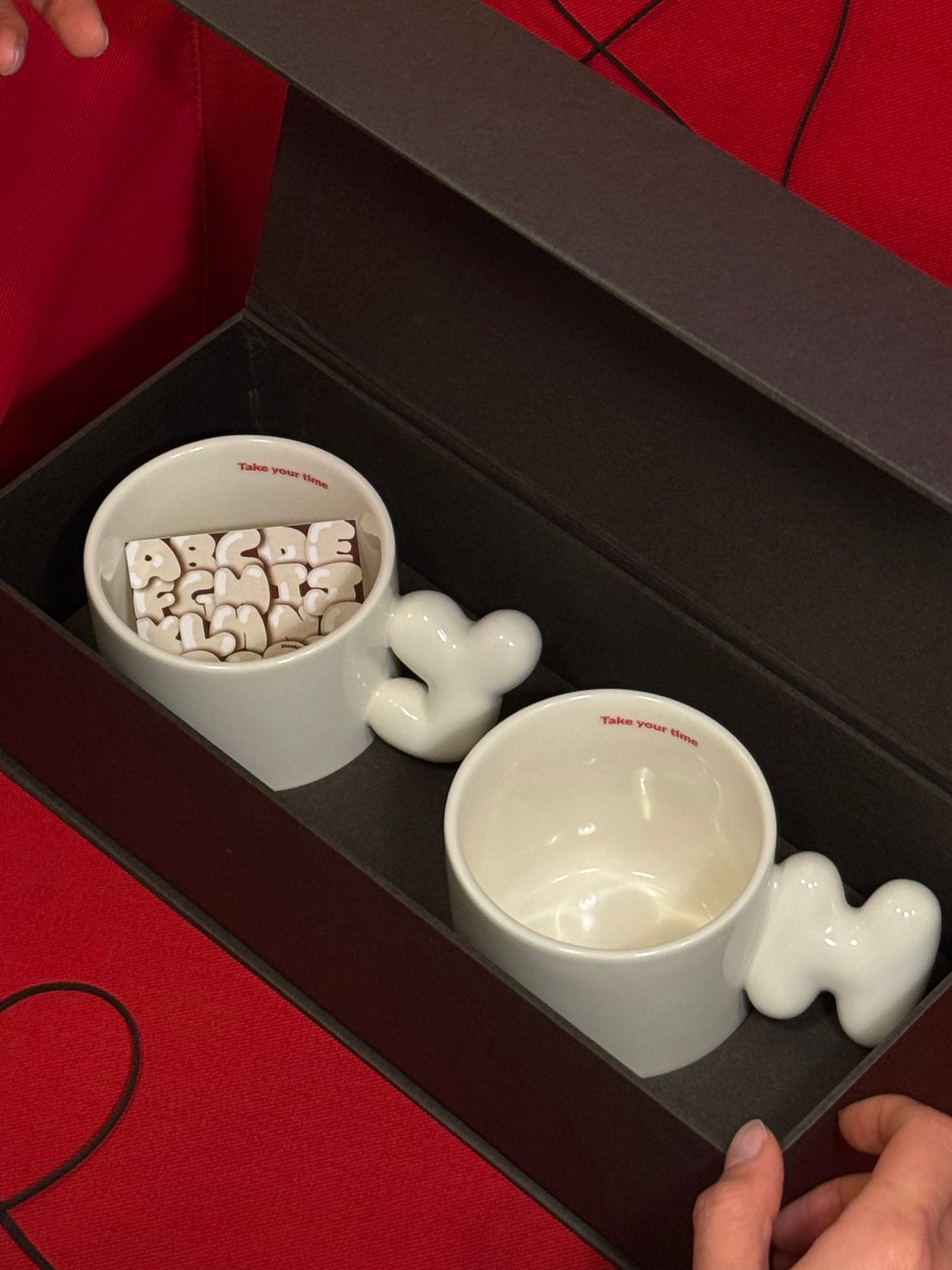 2.0 Letter Mug 胖胖手柄陶瓷馬克對杯禮盒 字母可選-355ml ｜12oz