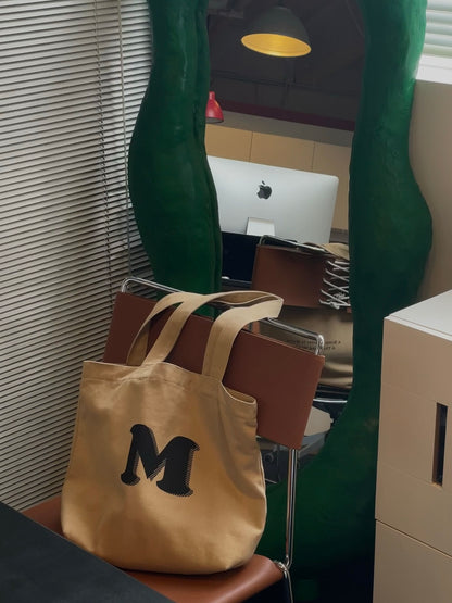 Totebag 单肩帆布袋 字母可選