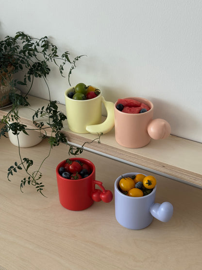 Fruit Friends 櫻桃手柄陶瓷馬克杯-250ml｜8oz