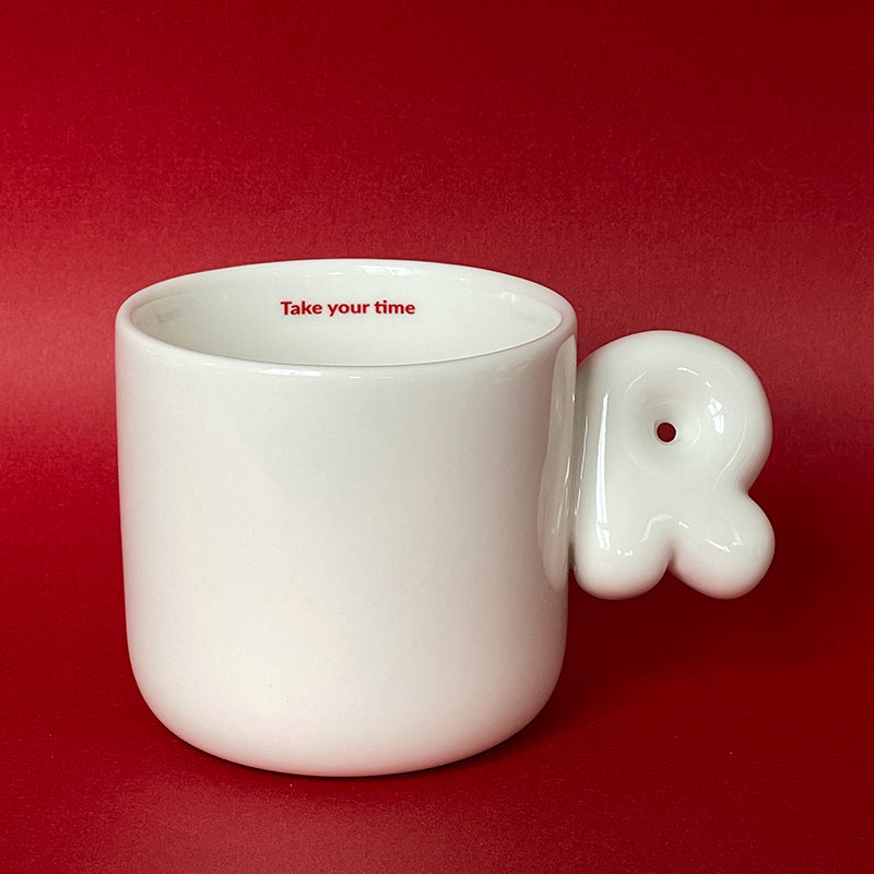 2.0 Letter Mug 胖胖手柄陶瓷馬克杯 字母可選-355ml｜12oz