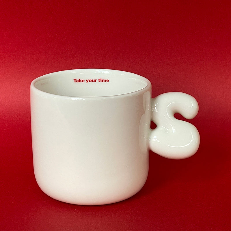 2.0 Letter Mug 胖胖手柄陶瓷馬克杯 字母可選-355ml｜12oz